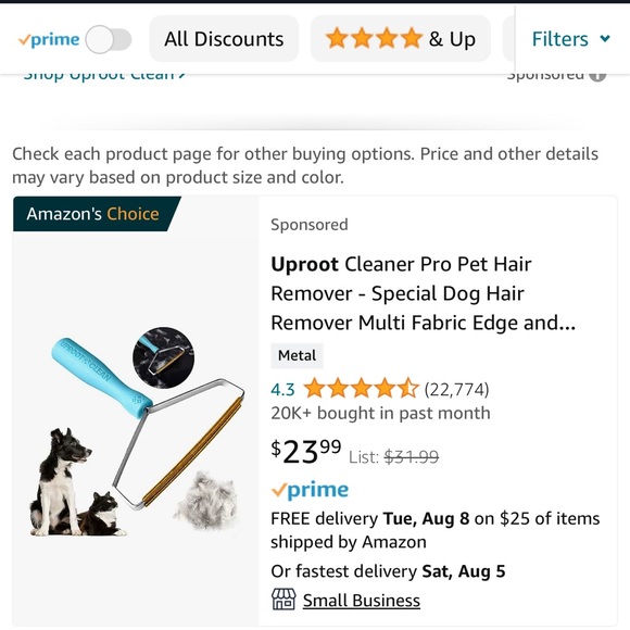 One Pet hair remover!!! Wow does it work. Don’t use on dog. - Picture 2 of 11